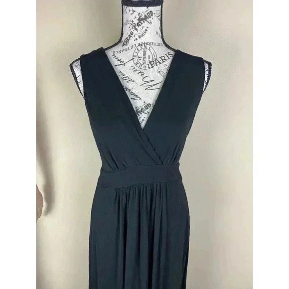 FRAICHE BY J, V-Neck Jersey Maxi Dress, Navy Blue, Large - Picture 3 of 4